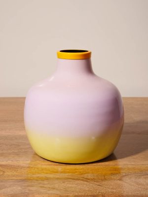 Vase pastel M - dégradé rose, jaune