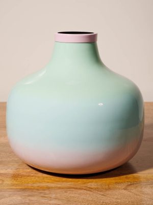 Vase pastel L - dégradé Bleu, rose