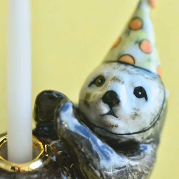 Décoration gâteau d'anniversaire - Loutre, porcelaine – Image 2